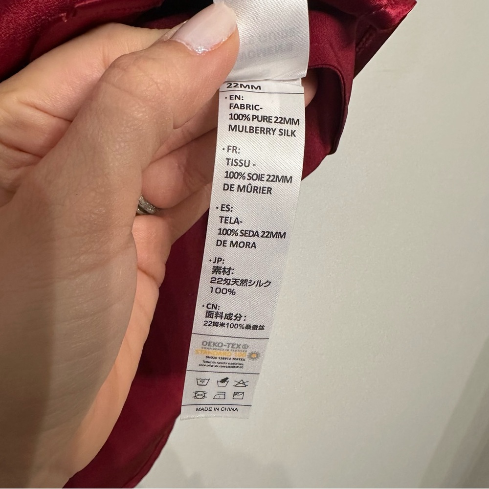 Lily Silk Basic Concealed Placket Silk Shirt Blou… - image 9